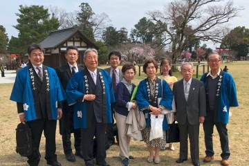 神事に参加した京都静岡県人会会員の皆さんです。